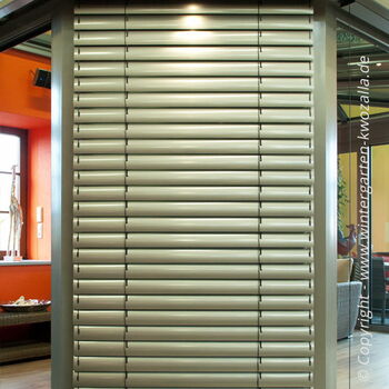 Außenjalousien geschlossen / Raffstoren Flexible Tageslichtnutzung