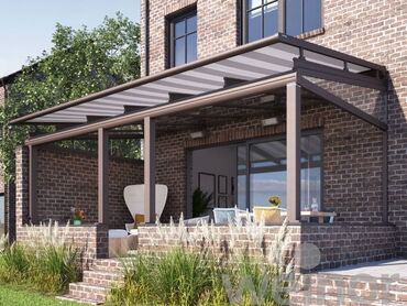 Beschattung auf der Außenseite der Terrassenüberdachung - Aufglasmarkisen