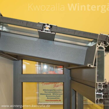 Ausstellung: Wintergartenmodell - Querschnitt, Anschauungsobjekt, Aufbau eines Wintergartens