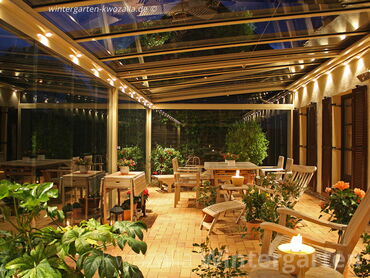 Beleuchtung für Wintergärten - LED Lichtleisten - Innenansicht