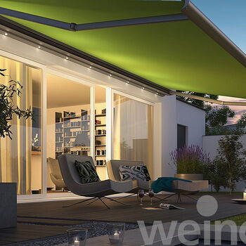 Terrassenmarkise, Balkonmarkise offen, grün