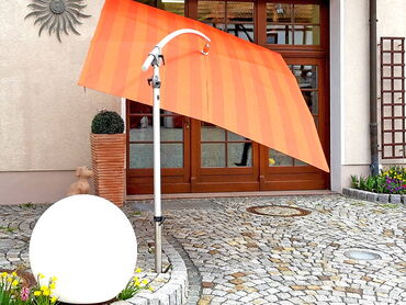 Großer Ampelschirm-Sonnenschirm, rechteckig, Ansicht Rückseite