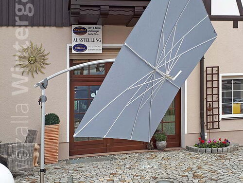 Hochwertiger Ampelschirm-Sonnenschirm, rechteckig 240x280 cm in blau 02