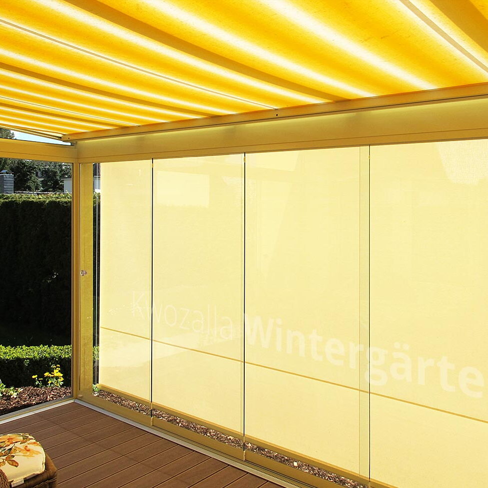 Sonnenschutz mit Markisen - Beschattung Glashaus  innen und außen