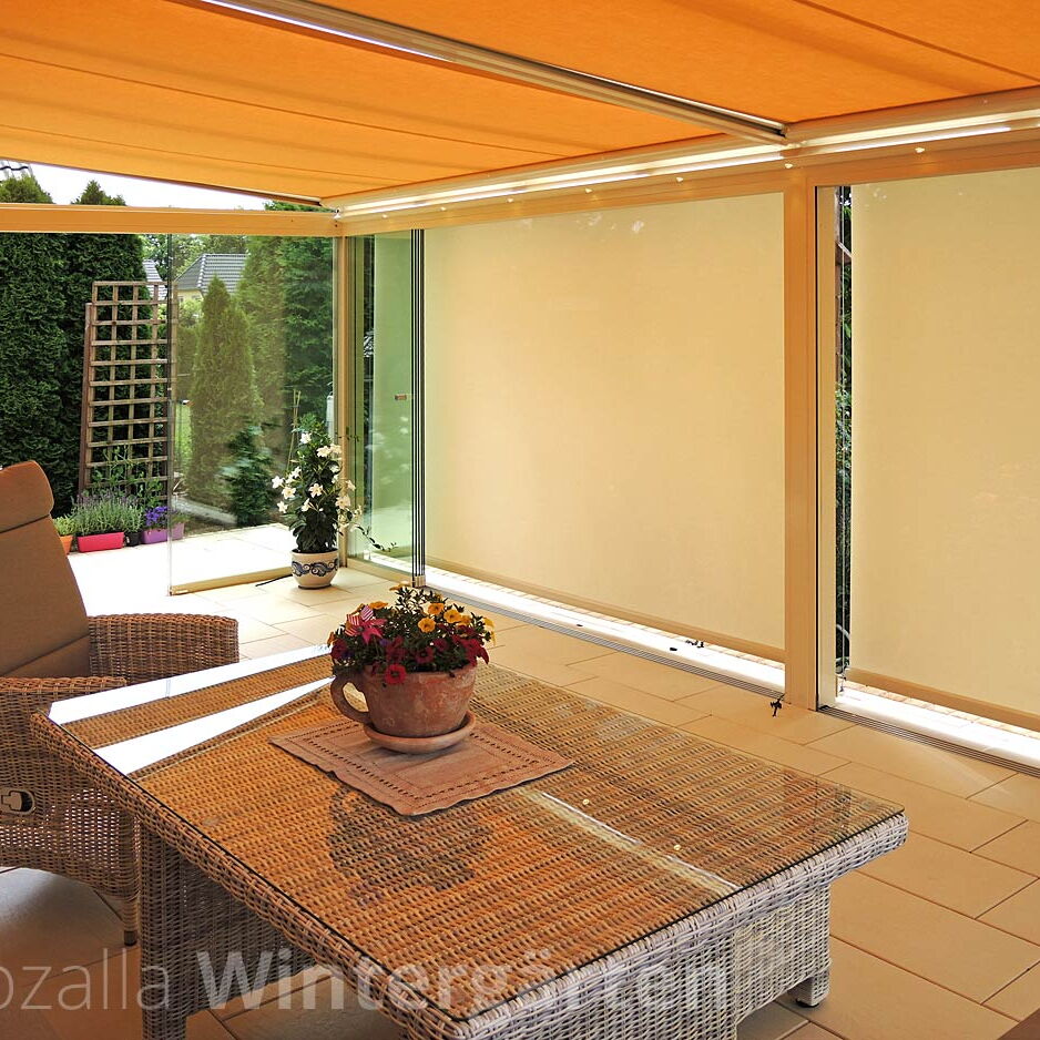 Seitlicher Sichtschutz für den Wintergarten