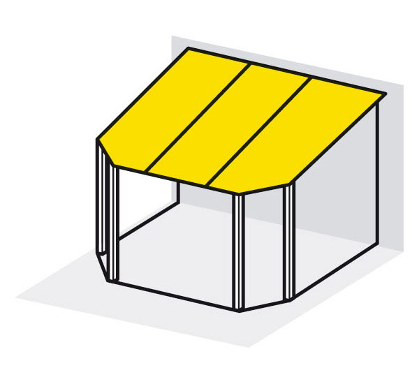 Pultdach vorn abgeschrägt