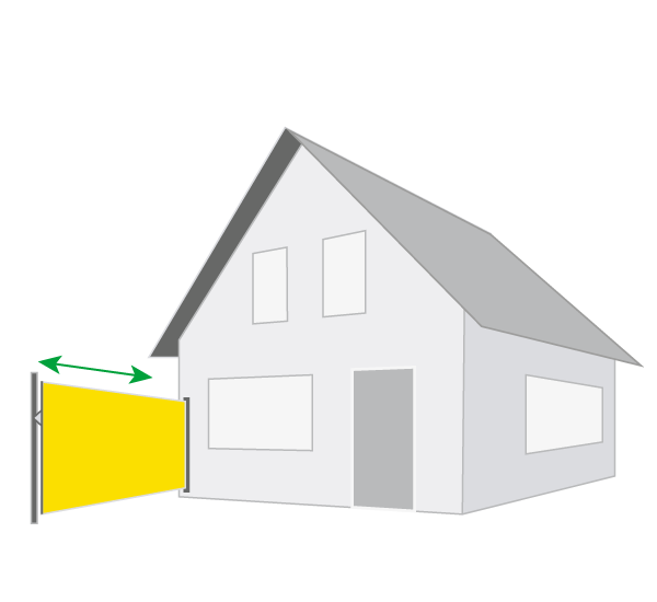 Seitenzugmarkise - Sichtschutz, Windschutz